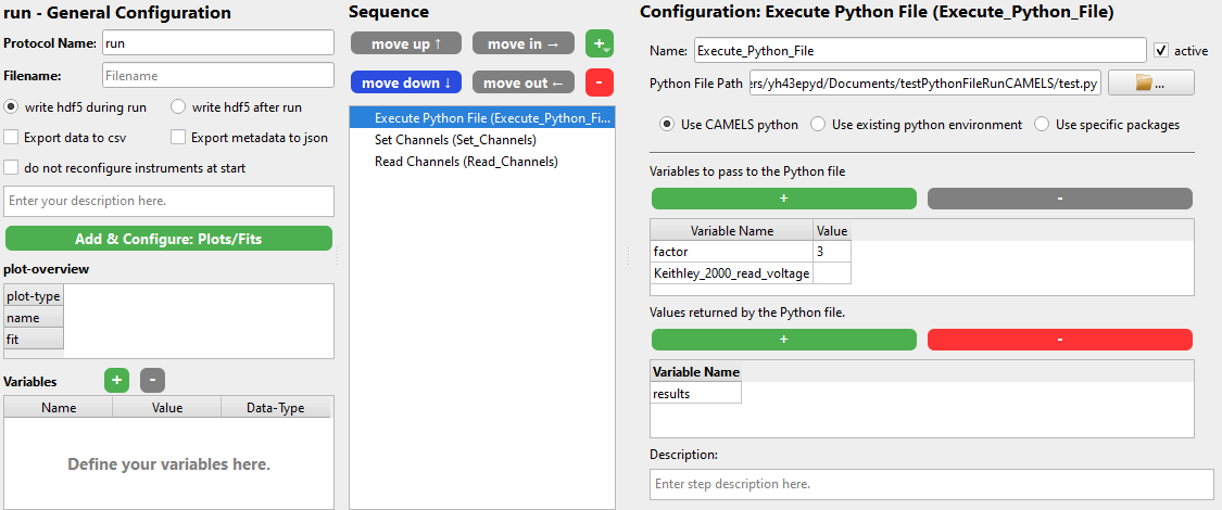 Example Image showing hwo to use the Execute Python Script step.