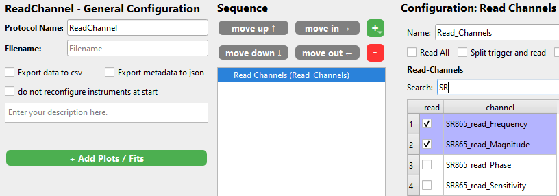 Image of the Read Channels protocol step.